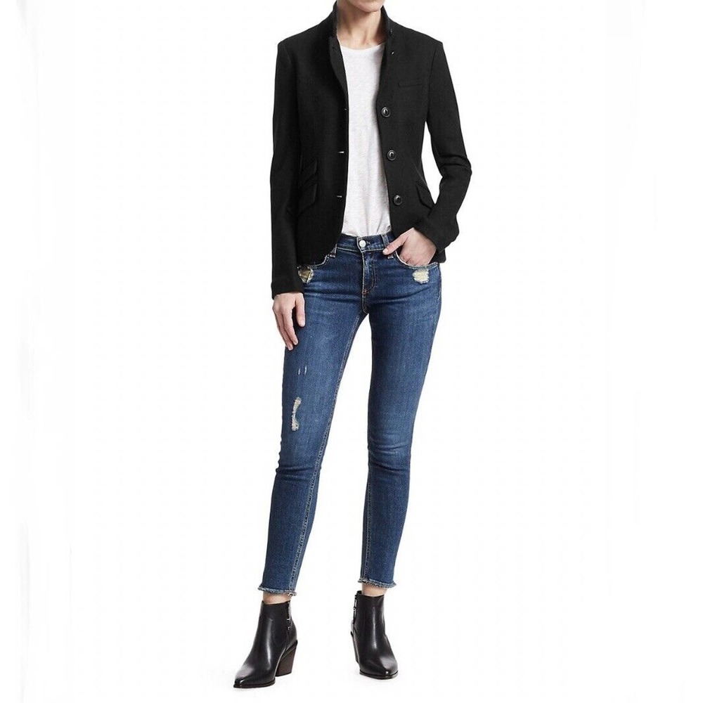 Rag & Bone NWT Women's Slade Tailored Fit Wool Blazer Black Size 4